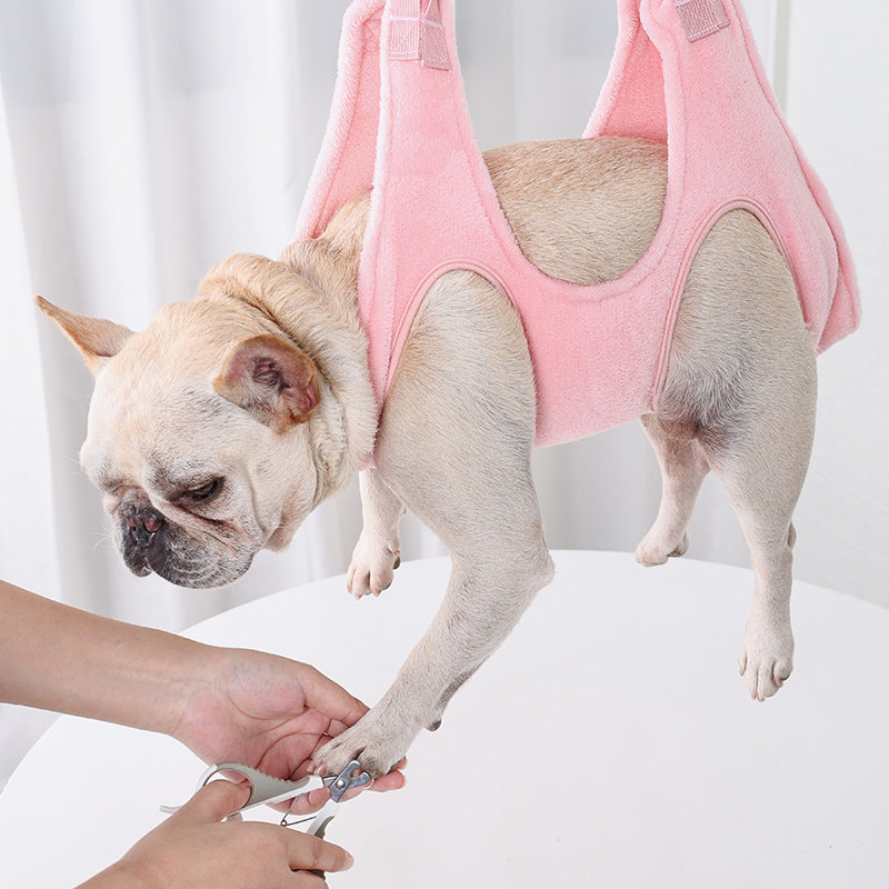 Hamaca Sujetadora para Perros – Corta Uñas y Limpia Orejas Sin Estrés